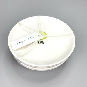 NWT Set of 4 Rae Dunn Citrus Appetizer Plates 8"